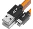 Кабель для зарядки телефона GCR TypeC, 0.5m, оранжевый 51917 1