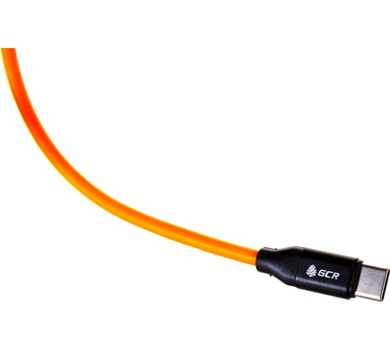Кабель для зарядки телефона GCR TypeC, 5.0m, оранжевый 51751
