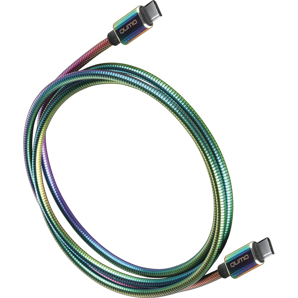 Кабель QUMO Type С - Type C, USB 3.0, 1,2м, 5-20В, 5А, 60 Вт, оплетка ...