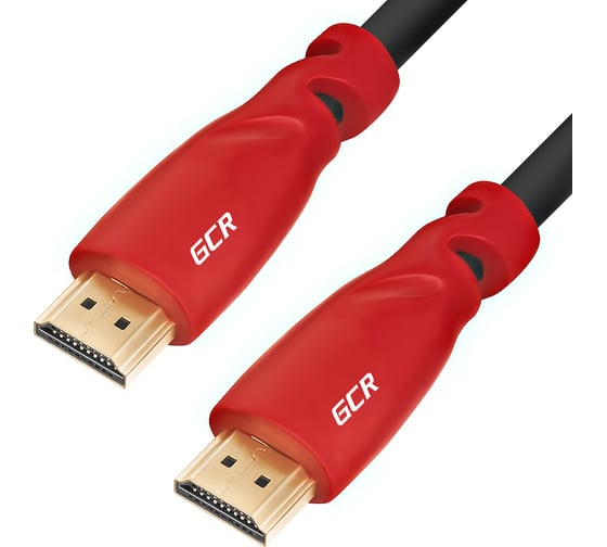 Цифровой кабель GCR HDMI 2.0, 0.5m, черный с красным HM3012-0.5m