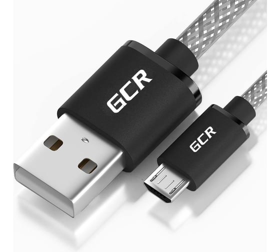Кабель для зарядки и передачи данных GCR MicroUSB, 2.0м UA8MCB6-BB2S-2.0m 1