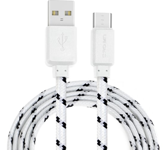 Кабель CROWN USB - microUSB CMCU-3052M white CM000002121 1