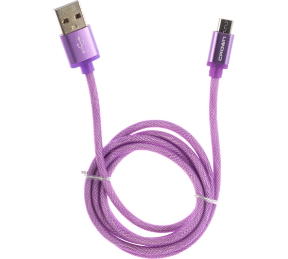 Кабель CROWN USB - microUSB CMCU-3072M violet CM000002130 1
