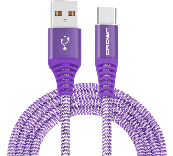 Кабель CROWN USB - microUSB CMCU-3102M violet CM000002141 1