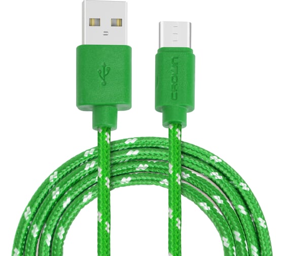 Кабель CROWN USB - USB Type-C CMCU-3042C green CM000002153 1