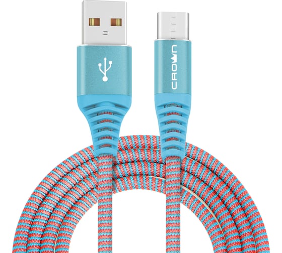 Кабель CROWN USB - USB Type-C CMCU-3102C blue CM000002139