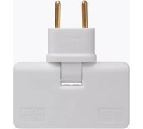 Тройник idealim плоский поворотный для розетки. Набор 2 шт. nabor-2-white