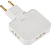 Усиленный тройник idealim плоский поворотный для розетки. Набор 2 шт. nabor-2-V2