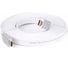 Кабель HDMI AOpen/Qust 19M/M ver 2.0, 5M, AOpen серебряно-белый Flat ACG568F-S-5M 2