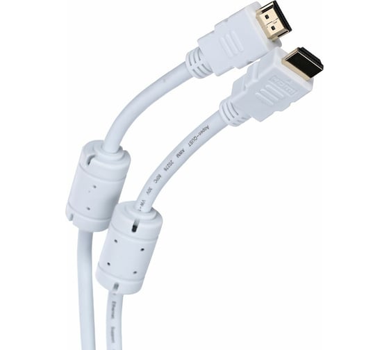 Кабель HDMI AOpen/Qust 19M/M ver 2.0, 10М, 2 фильтра, белый ACG711DW-10M 1