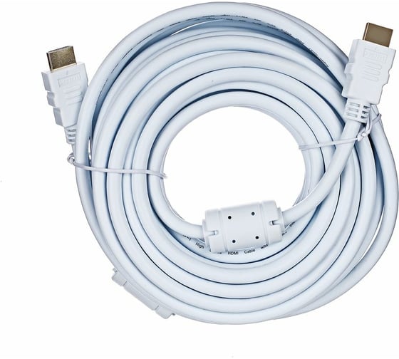 Кабель HDMI AOpen/Qust 19M/M ver 2.0, 10М, 2 фильтра, белый ACG711DW-10M