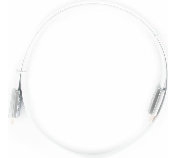 Кабель HDMI AOpen/Qust 19M/M ver 2.0, 1M серебряно-белый Flat ACG568F-S-1M