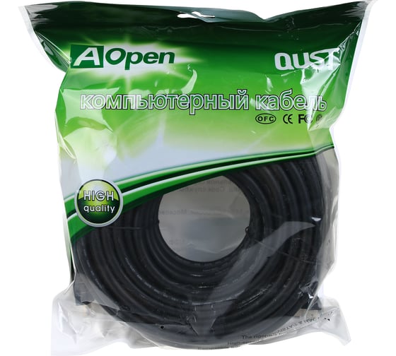 Кабель HDMI AOpen/Qust 19M/M,2 фильтра 1.4V,3D/Ethernet 20m ACG511D-20M