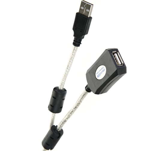 Кабель-адаптер AOpen/Qust USB2.0-repeater, удлинительный активный Am-Af 15м ACU823-15M
