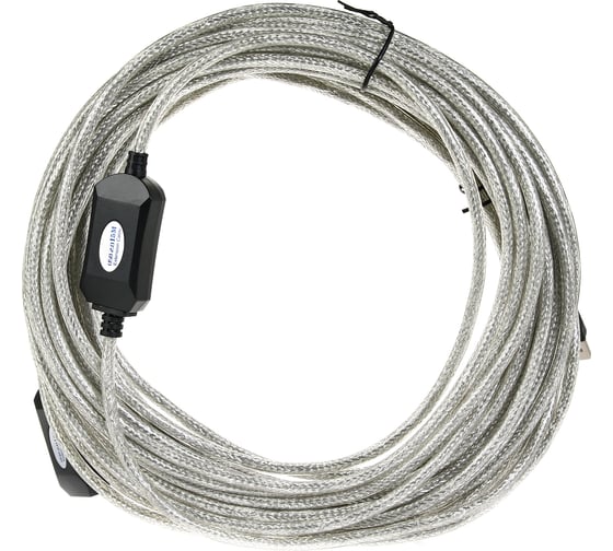 Кабель-адаптер AOpen/Qust USB2.0-repeater, удлинительный активный Am-Af 15м ACU823-15M
