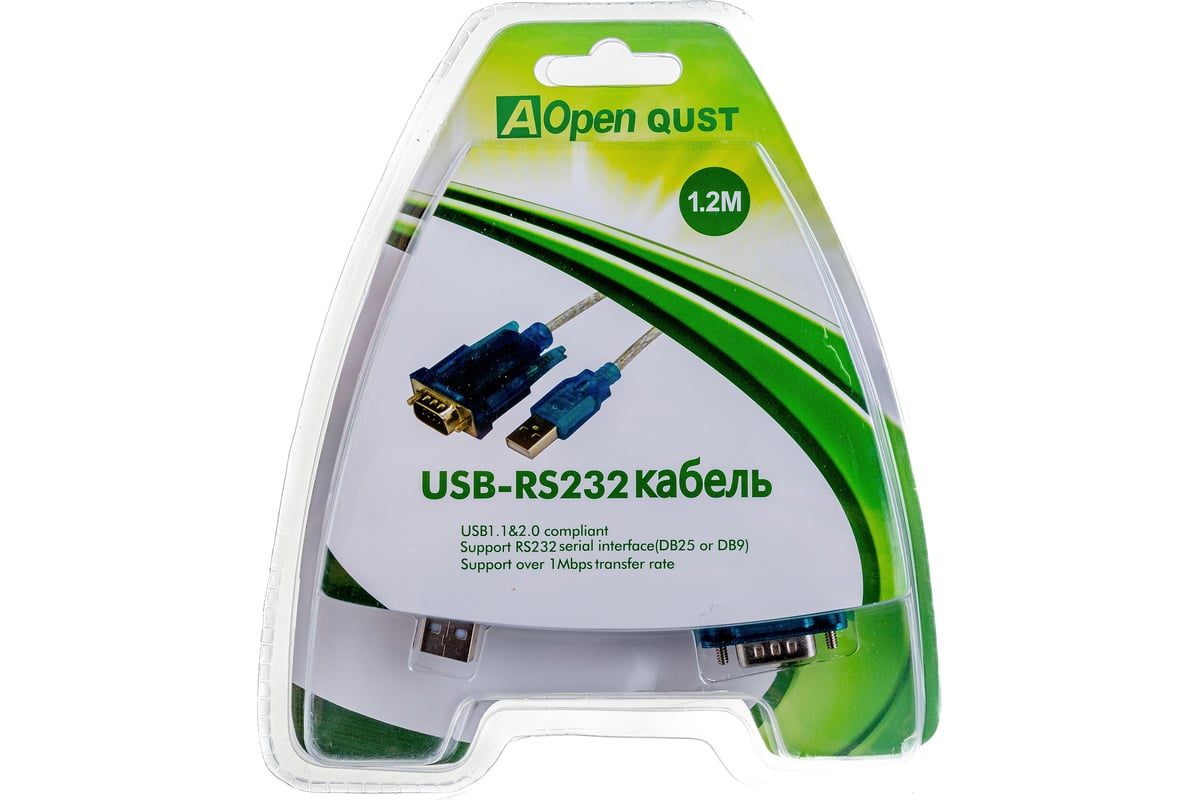 Адаптер (переходник) USB to COM (RS-232) с кабелем