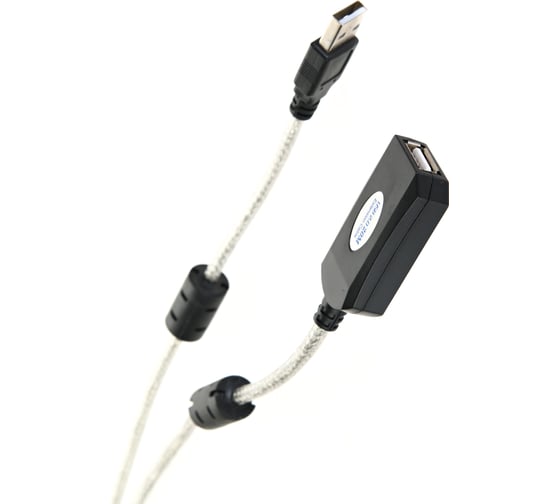 Кабель-адаптер AOpen/Qust USB2.0-repeater, удлинительный активный Am-Af 20м Aopen ACU823-20M 1