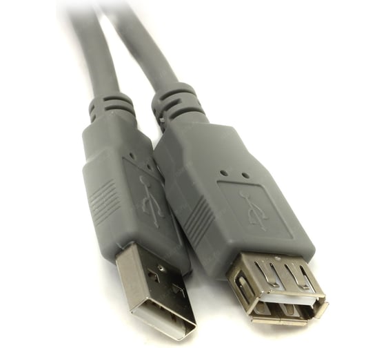 Удлинительный кабель AOpen/Qust USB2.0 AM/AF1.8m прозрачная изоляция ACU202-1.8MTG 1