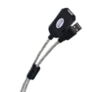 Кабель-адаптер AOpen/Qust USB2.0-repeater, удлинительный активный Am-Af 10м ACU823-10M