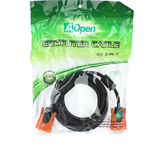 Кабель DVI-DVI AOpen/Qust Dual Link 25M-25M, 5m, 2 фильтра ACG446D-5M