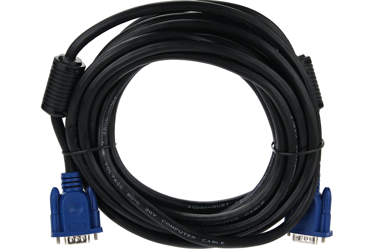 Кабель AOpen/Qust монитор-SVGA card 15M-15M 5м 2 фильтра ACG341AD-5M ...