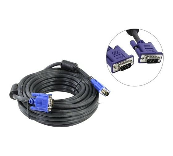 Кабель AOpen/Qust монитор-SVGA card 15M-15M 10м 2 фильтра ACG341AD-10M