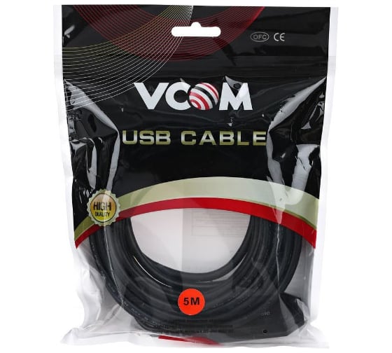 Кабель-адаптер VCOM CU827 USB3.0-repeater, удлинительный, активный, Am-Af, 5м CU827-5M