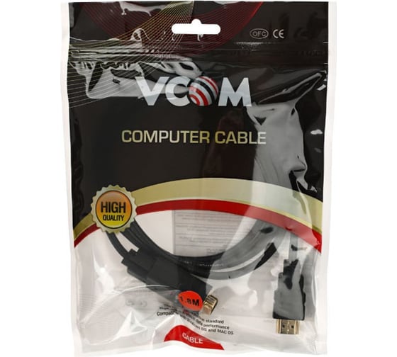 Кабель-переходник VCOM HDMI M - VGA M 1,8м CG596-1.8M