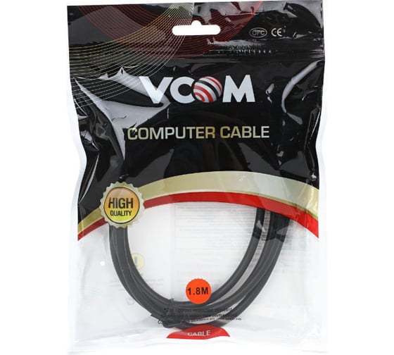 Кабель-переходник VCOM DisplayPort M - DVI M, 1,8м CG606-1.8M