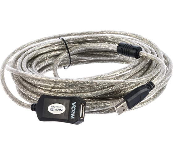 Кабель-адаптер VCOM USB2.0-repeater, удлинительный, активный, Am-Af, 10м VUS7049-10M