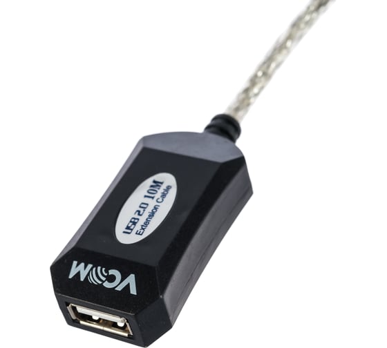 Кабель-адаптер VCOM USB2.0-repeater, удлинительный, активный, Am-Af, 10м VUS7049-10M