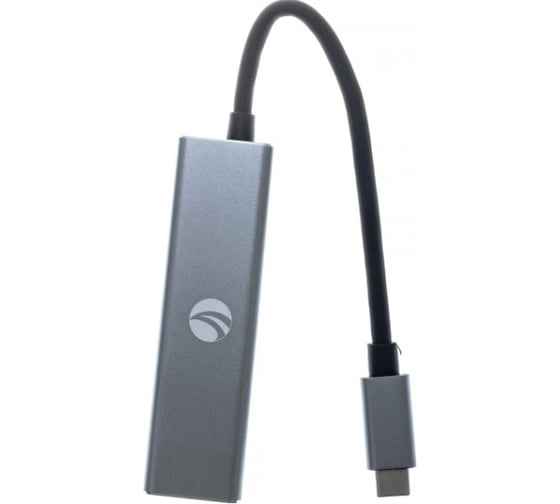 Кабель-концентратор VCOM USB 3.1 Type-C/m - 4 port USB3.0/f, Aluminum Shell DH310A