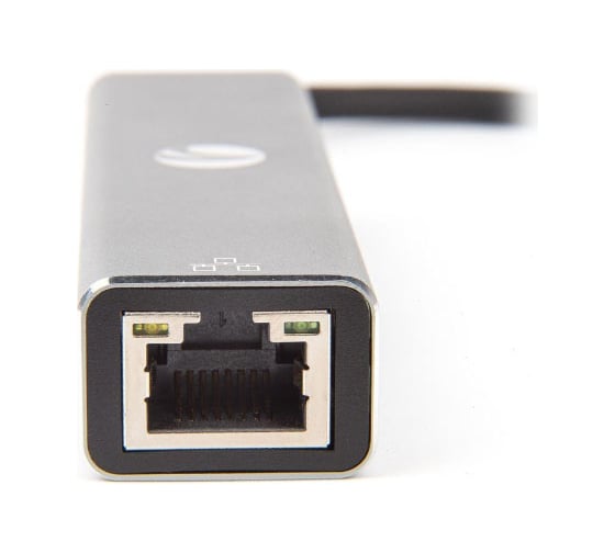 Кабель-концентратор VCOM USB 3.1 Type-C /m - RJ-45+3port USB 3.0/f, Aluminum Shell DH311A