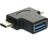 Переходник VCOM OTG 2 в 1, Micro USB 2.0 +Type-C - USB 3.0 A f CA434 2