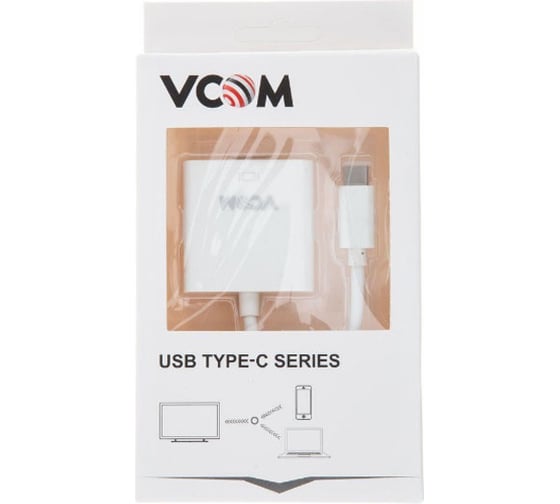 Кабель-адаптер VCOM USB 3.1 Type-C m - HDMI A/f/, 10Gbps, 0,15m CU423
