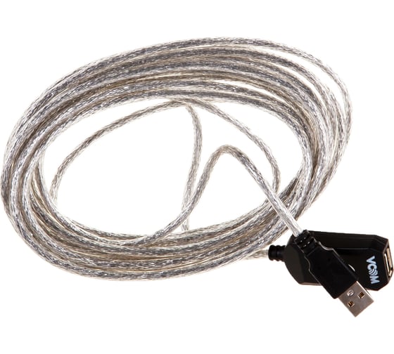 Удлинительный активный кабель-адаптер VCOM USB2.0-repeater Am-Af, 5м VUS7049-5M