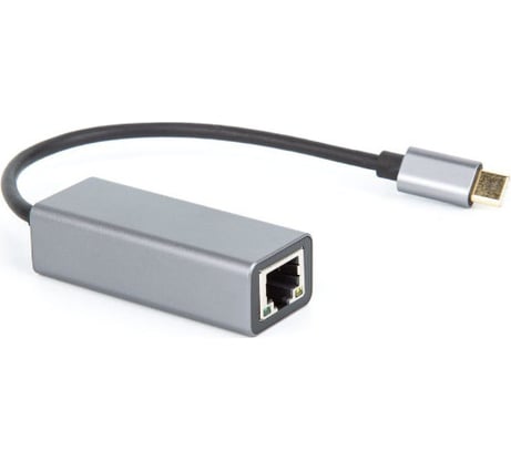 Кабель-переходник VCOM USB 3.1 Type-C - RJ-45, 1000Mbps Ethernet, Aluminum Shell, 0.15м DU320M
