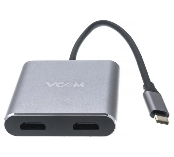 Кабель-адаптер VCOM USB 3.1 Type-C/M - 2*HDMI+USB3.0+PD charging CU450