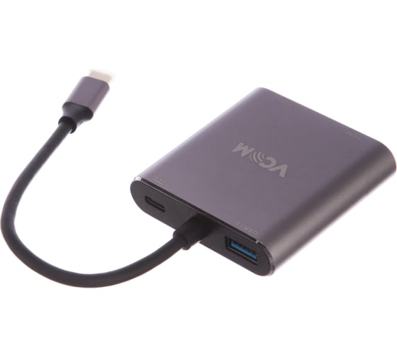 Кабель-адаптер VCOM USB 3.1 Type-C/M - 2*HDMI+USB3.0+PD charging CU450