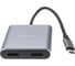 Кабель-адаптер VCOM USB 3.1 Type-C/M - 2*HDMI+USB3.0+PD charging CU450 2