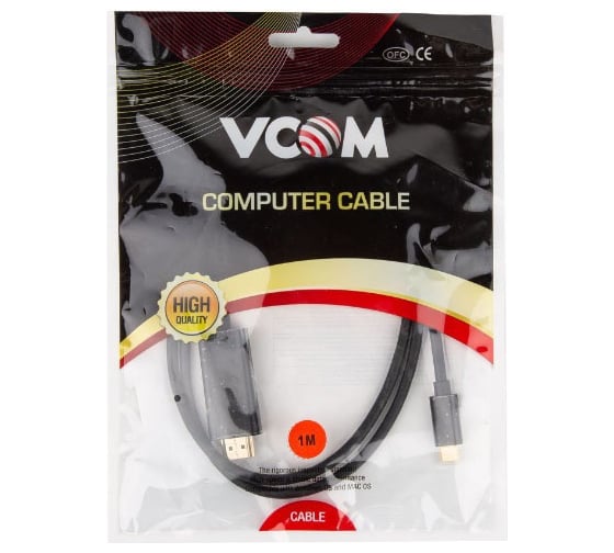 Кабель-адаптер VCOM CU423C USB 3.1 Type-C/m - HDMI A/m, 3840x216030Hz, 1m CU423C-1M