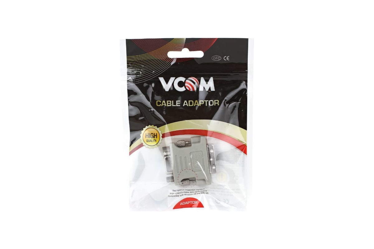 Переходник VCOM DVI-I - VGA/15F/ VAD7817 - выгодная цена, отзывы ...