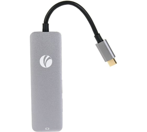 Кабель-адаптер VCOM USB3.1 Type-C /M - HDMI+2*USB 3.0+TF+SD docking space, Aluminum Shell CU430M