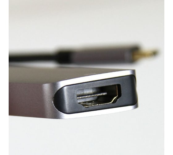 Кабель-адаптер VCOM USB3.1 Type-C /M - HDMI+2*USB 3.0+TF+SD docking space, Aluminum Shell CU430M