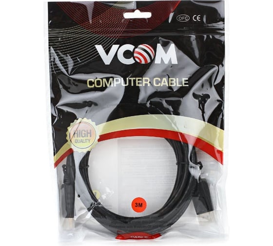 Соединительный кабель VCOM DISPLAY PORT v1.2, 4K60Hz, 3m VHD6220-3M