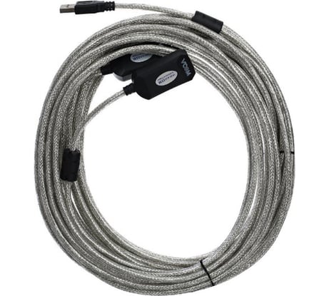 Удлинительный активный кабель-адаптер VCOM USB2.0-repeater Am-Af, 15м VUS7049-15M
