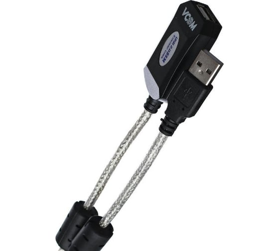 Удлинительный активный кабель-адаптер VCOM USB 2.0-repeater, Am-Af, 25м VUS7049-25M