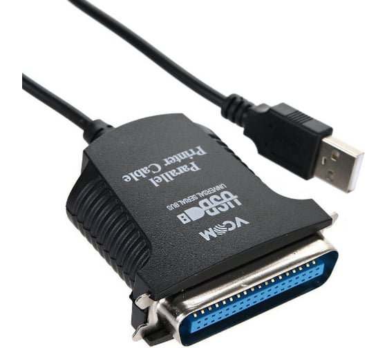 Кабель-адаптер VCOM USB A вилка - LPT, 1.8м VUS7052