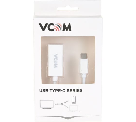 Кабель-адаптер VCOM USB 3.1 Type-C /m - DisplayPort /f, 3840x216030Hz, 10Gbps, 0,15m CU422