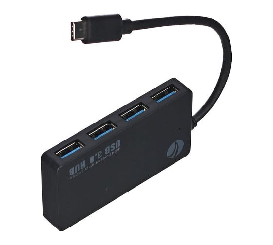 Кабель-адаптер VCOM USB 3.1 Type-C /M - 4*USB3.0 /F DH302C